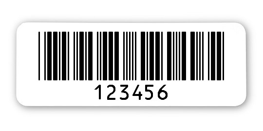 Archivierungsetiketten Material:ThermoTop Größe:40x15mm Kopfzeile:"ohne" Barcode:Code 39 ohne Prüfziffer Stellenanzahl:6-stellig Menge:1000