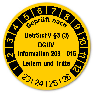 500x Folie gelb, Ø 30mm, ohne fix, 2023, 1 Etikett pro Nummer
