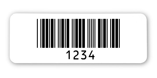 Archivierungsetiketten Material:ThermoTop Größe:40x15mm Kopfzeile:"ohne" Barcode:Code 39 ohne Prüfziffer Stellenanzahl:4-stellig Menge:1000