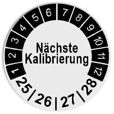Produktbild: Prüfplaketten Nächste Kalibrierung - Durchmesser: 30mm