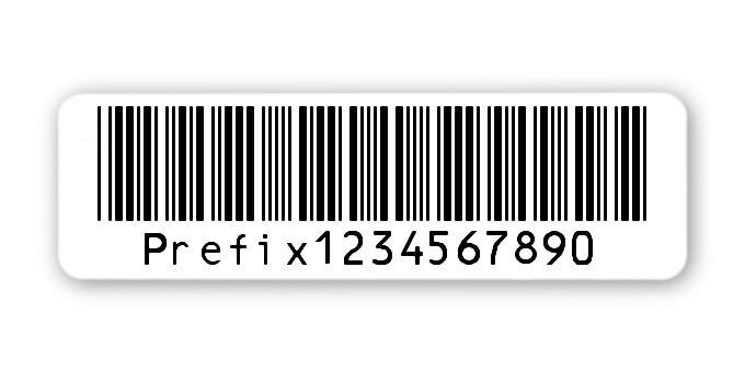 Archivierungsetiketten Material:ThermoTop Größe:50x15mm Kopfzeile:"ohne" Barcode:Code 39 ohne Prüfziffer Stellenanzahl:10-stellig Sonderetikett:Uncodierter Präfix Menge:1000