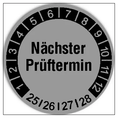 Prüfplaketten Nächster Prüftermin, Ø 30mm