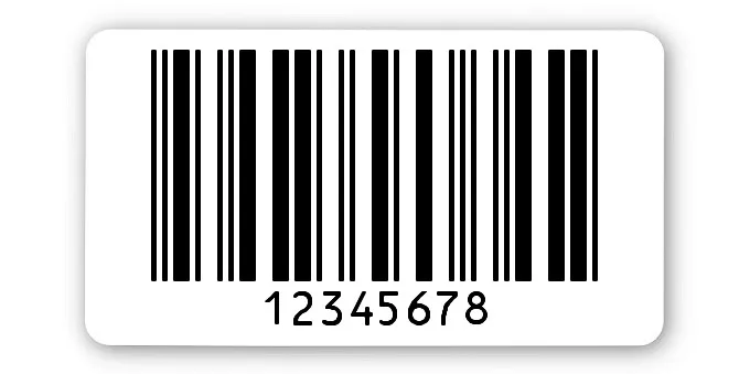 Archivierungsetiketten Material:ThermoTop Größe:45x25mm Kopfzeile:"ohne" Barcode:2a5 interleaved Stellenanzahl:8-stellig Menge:1000