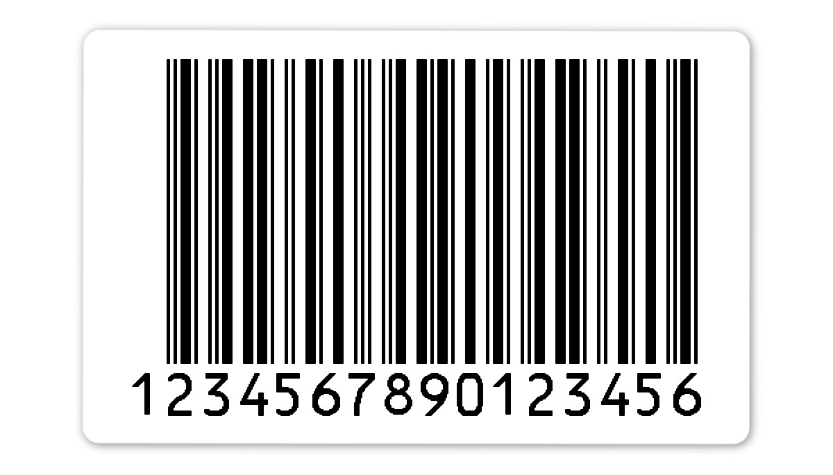 Palettenetiketten Material:Folie weiß Größe:80x50mm Kopfzeile:"ohne" Barcode:2a5 interleaved Stellenanzahl:16-stellig Ausführung:2 Etiketten pro Nummer Etiketten je Rolle:300