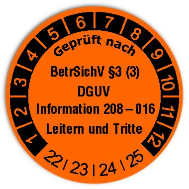 Datum Prüfetikett Material:Folie orange Größe:Ø 30mm Nächste Prüfung:2022 Barcode:ohne Stellenanzahl:ohne Ausführung:1 Etikett pro Nummer Etiketten je Rolle:500