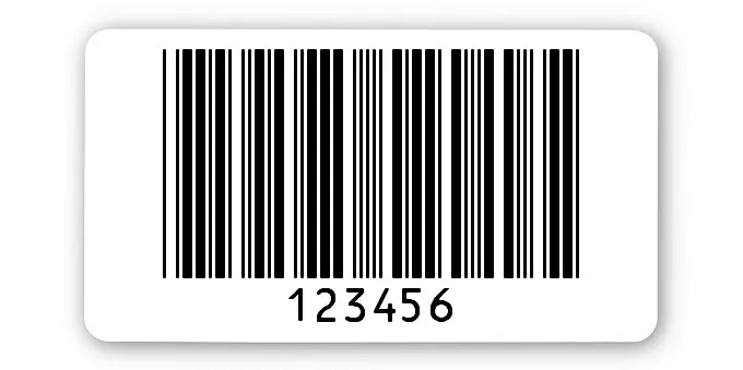 Archivierungsetiketten Material:ThermoTop Größe:45x25mm Kopfzeile:"ohne" Barcode:Code 39 ohne Prüfziffer Stellenanzahl:6-stellig Menge:1000