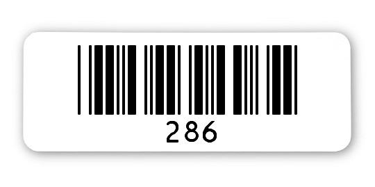 Sonderetiketten Material:ThermoTop Größe:40x15mm Kopfzeile:"ohne" Barcode:Code 39 ohne Prüfziffer Stellenanzahl:3-stellig Ausführung:1 Etikette pro Nummer Menge:1000