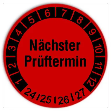 Prüfplaketten Nächster Prüftermin, Ø 30mm