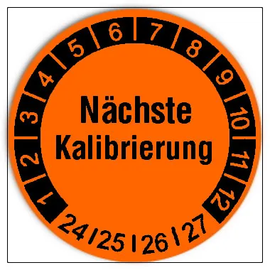 Prüfplaketten Nächste Kalibrierung, Ø 30mm