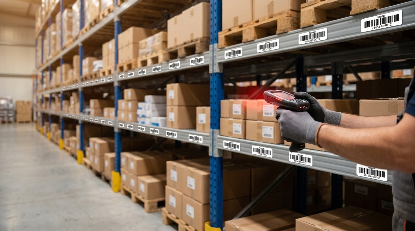 Lagerorganisation mit Barcode-Etiketten: Regale und Stellplätze professionell kennzeichnen