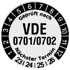 Produktbild:Datum Prüfetikett Material:Folie weiß Größe:Ø 20mm Nächste Prüfung:2023 Barcode:ohne Stellenanzahl:ohne Ausführung:1 Etikett pro Nummer Etiketten je Rolle:300