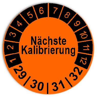 Produktbild: Prüfplaketten Nächste Kalibrierung - Durchmesser: 30mm