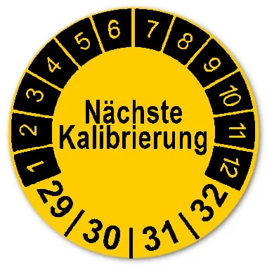 Produktbild: Prüfplaketten Nächste Kalibrierung - Durchmesser: 30mm