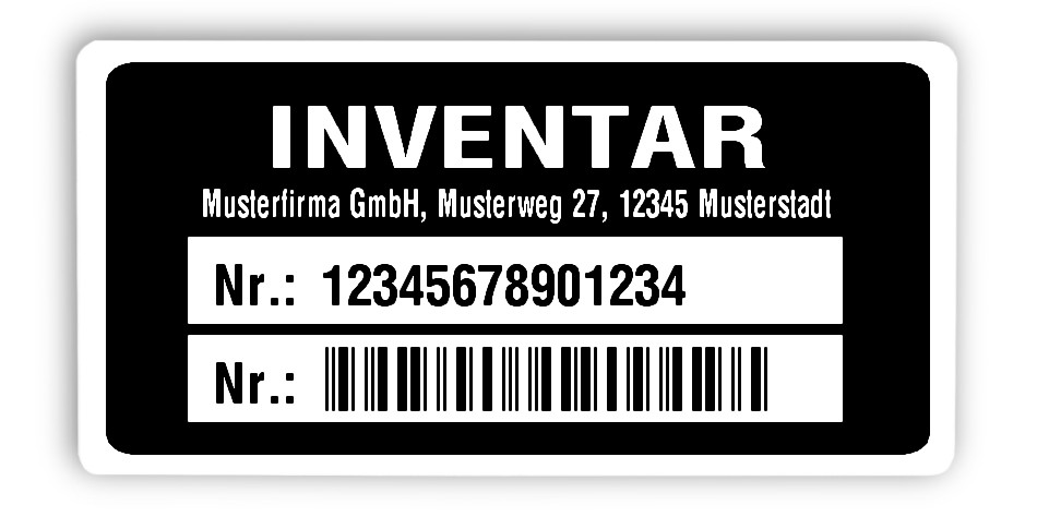Inventarislabels met aangepaste tekst | Barcodeetiketten....