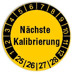 Produktbild: Prüfplaketten "Nächste Kalibrierung" - Durchmesser: 20mm