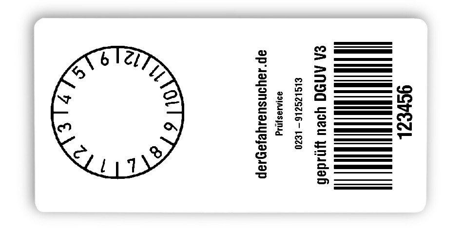 Produktbild:Sonderetiketten Material:Folie weiß Größe:68x34mm Kopfzeile:"Ihr Wunschtext" Barcode:128B Stellenanzahl:6-stellig Ausführung:1 Etikett pro Nummer Etiketten je Rolle:1000