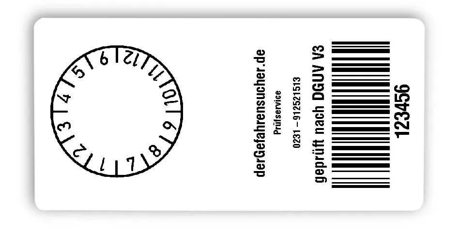Produktbild:Sonderetiketten Material:Folie weiß Größe:68x34mm Kopfzeile:"Ihr Wunschtext" Barcode:128B Stellenanzahl:6-stellig Ausführung:1 Etikett pro Nummer Etiketten je Rolle:1000