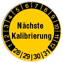 Produktbild: Prüfplaketten "Nächste Kalibrierung" - Durchmesser: 20mm