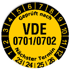 Produktbild:Datum Prüfetikett Material:Folie gelb Größe:Ø 20mm Nächste Prüfung:2023 Barcode:ohne Stellenanzahl:ohne Ausführung:1 Etikett pro Nummer Etiketten je Rolle:300